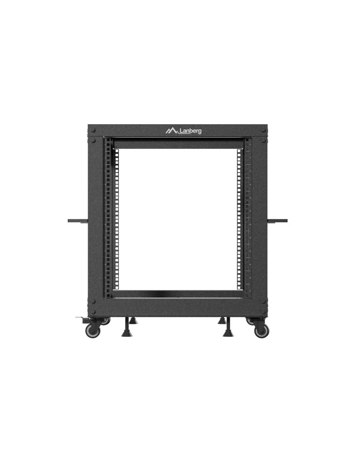 Lanberg Open Rack 19" 12U Adj.Depth 600-1000mm Black