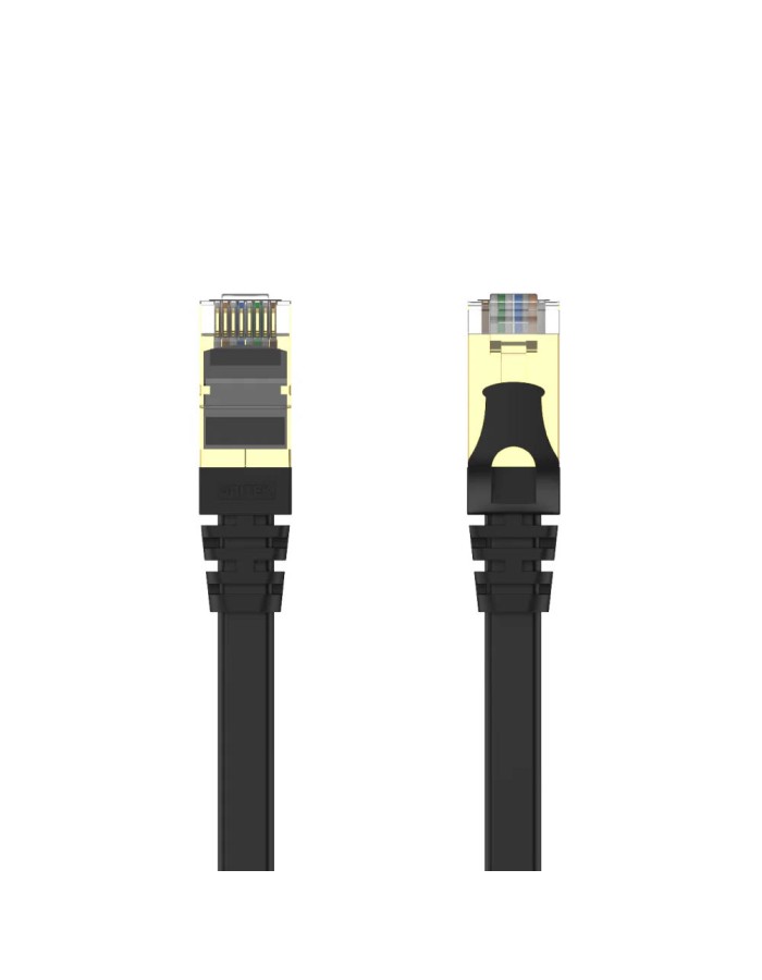 Unitek Network Patch Cable CAT7 Flat SSTP CU Black 2.0m C1897BK-2M