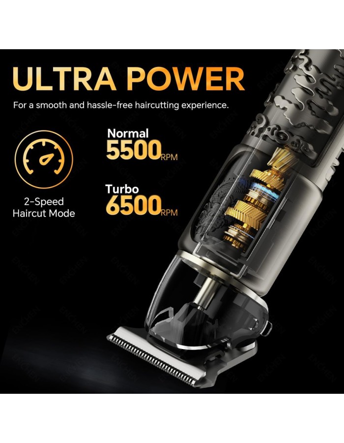 Enchen Hair Clipper Goldenstone 1 USB-C 1200mAh Black