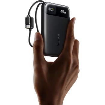 Baseus Powerbank 45W 10000mAh + Display EnerFill FC11 Black