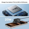 Unitek Charge Wall GaN 20W USBCx1 & USBAx1 UK P1128 Black
