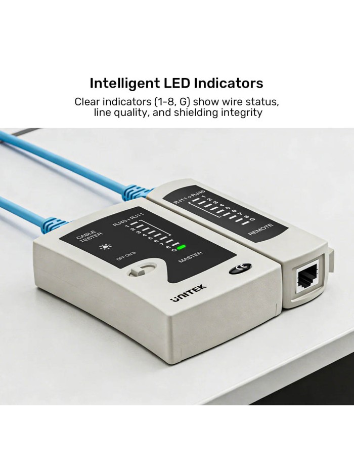 Unitek Network Tools Cablet Tester for RJ45/RJ11 OT140AGY01 Unitek Network Tools Cablet Tester for RJ45/RJ11 OT140AGY01