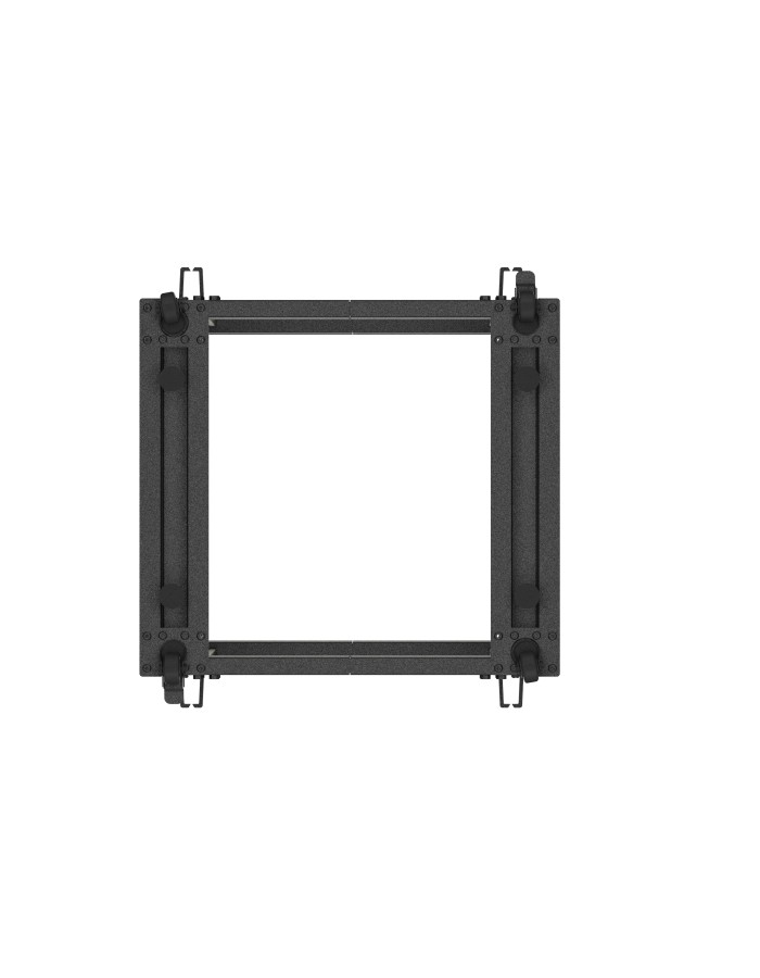 Lanberg Open Rack 19" 12U Adj.Depth 600-1000mm Black