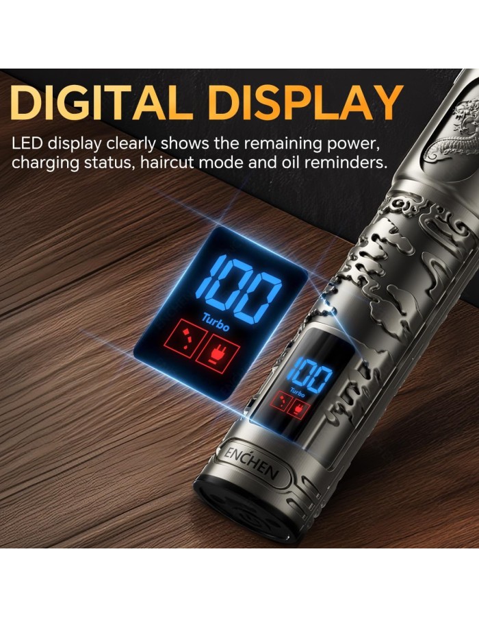 Enchen Hair Clipper Goldenstone 1 USB-C 1200mAh Black