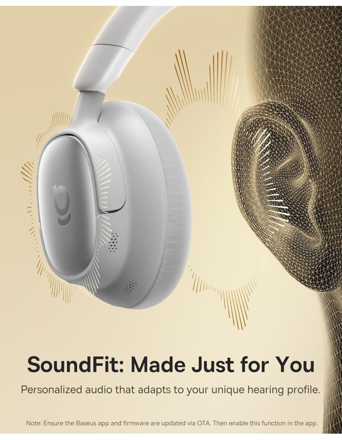 Baseus Headphones Over Ear ANC, LDAC, Spatial Acoustics, 80-Hour Battery, MH1 Frosted Gray Baseus Headphones Over Ear ANC, LDAC, Spatial Acoustics, 80-Hour Battery, MH1 Frosted Gray