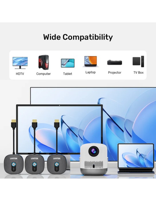 Unitek Wireless HDMl Additional Receiver for V1711A 1080p up to 50m V1711F Unitek Wireless HDMl Additional Receiver for V1711A 1080p up to 50m V1711F