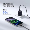Baseus Charger Wall 45W 2x TYPE C PicoGo AN13 EU Cosmic Black Baseus Charger Wall 45W 2x TYPE C PicoGo AN13 EU Cosmic Black