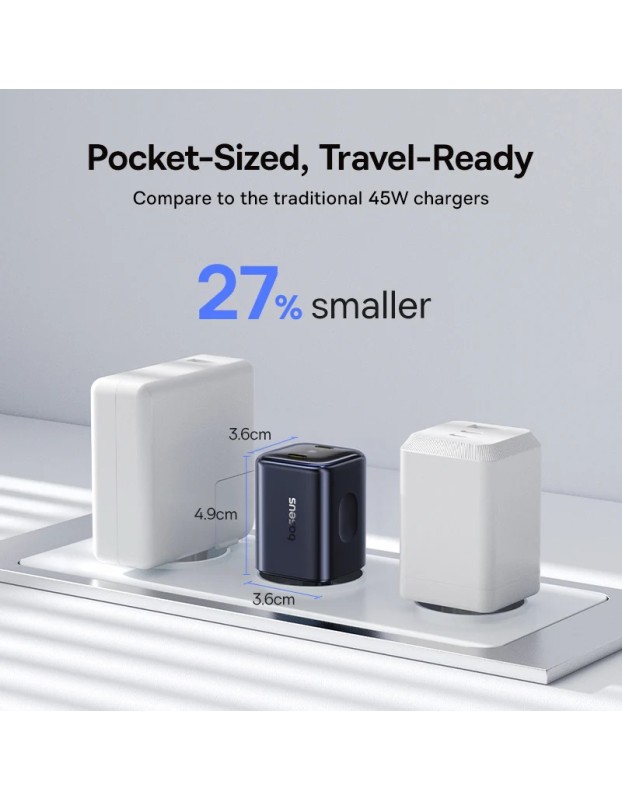 Baseus Charger Wall 45W 2x TYPE C PicoGo AN13 EU Cosmic Black Baseus Charger Wall 45W 2x TYPE C PicoGo AN13 EU Cosmic Black