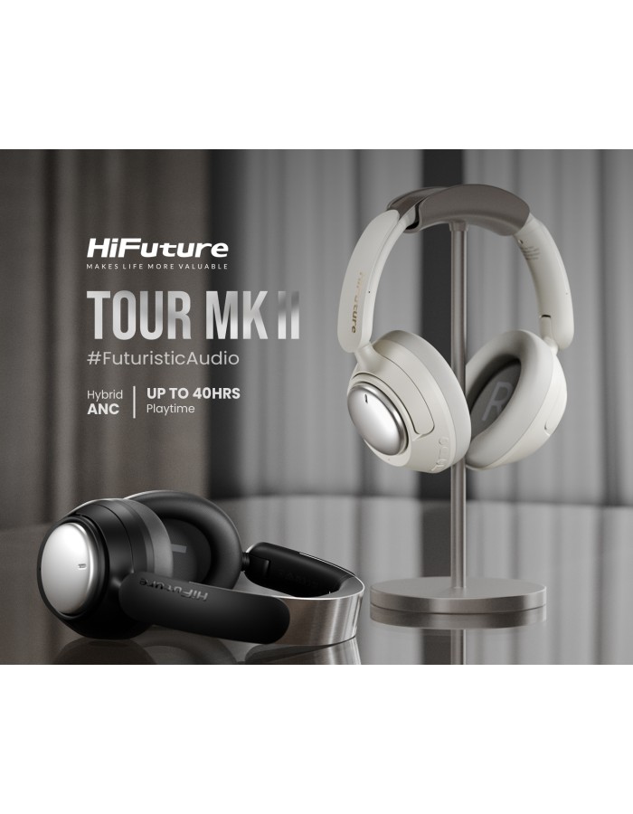 HiFuture Headphones Over Ear FUTURE TOUR MKII Black HiFuture Headphones Over Ear FUTURE TOUR MKII Black