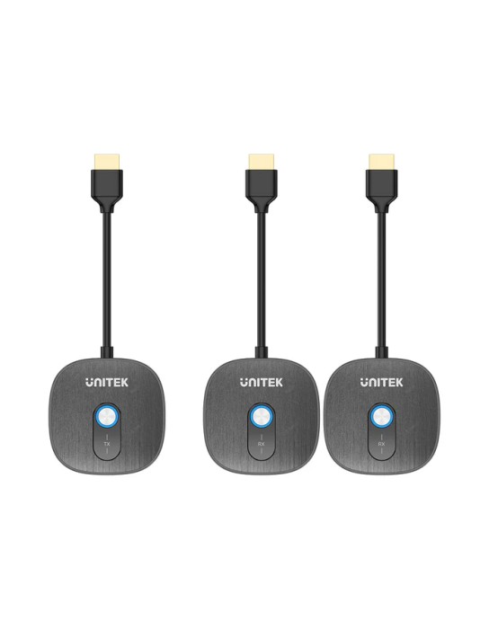 Unitek Wireless HDMl Transmitter and Receiver Kit 1x2 1080p up to 50m V1711A Unitek Wireless HDMl Transmitter and Receiver Kit 1x2 1080p up to 50m V1711A