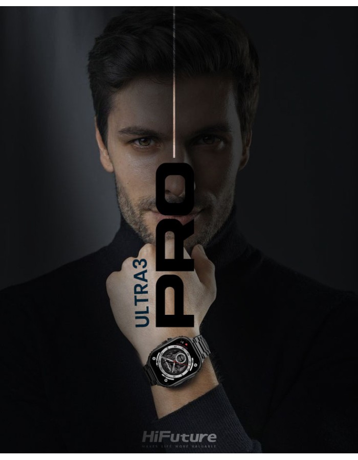 HiFuture Luxury Sport SmartWatch ULTRA 3 Pro Stainless Steel AMOLED Black HiFuture Luxury Sport SmartWatch ULTRA 3 Pro Stainless Steel AMOLED Black