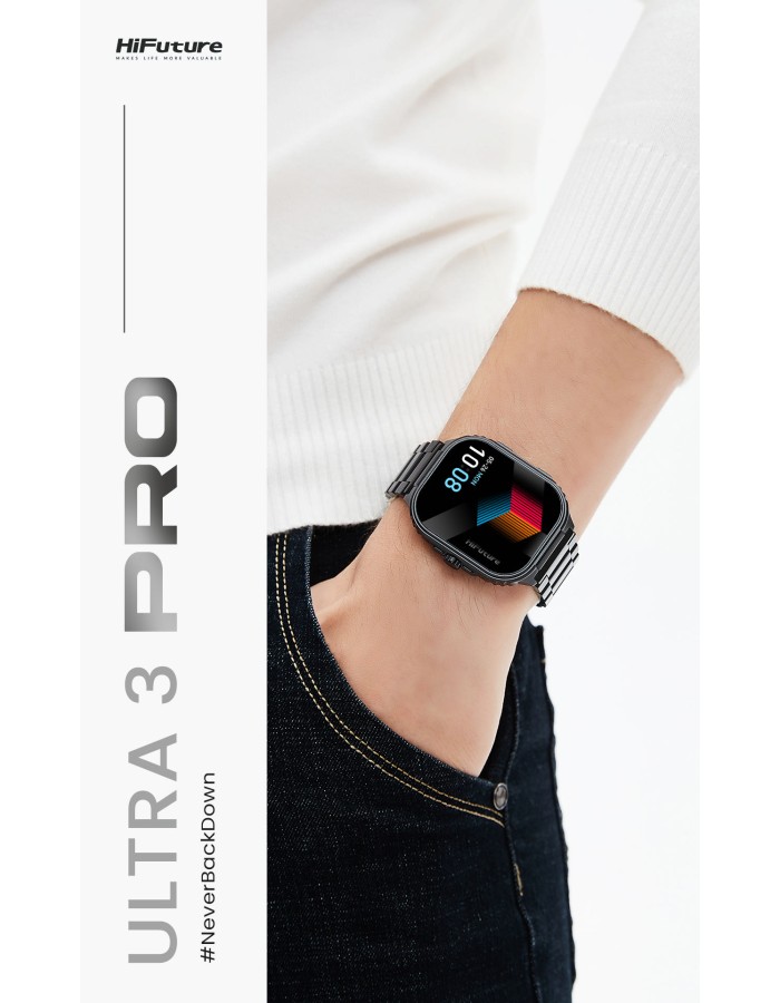 HiFuture Luxury Sport SmartWatch ULTRA 3 Pro Stainless Steel AMOLED Black HiFuture Luxury Sport SmartWatch ULTRA 3 Pro Stainless Steel AMOLED Black