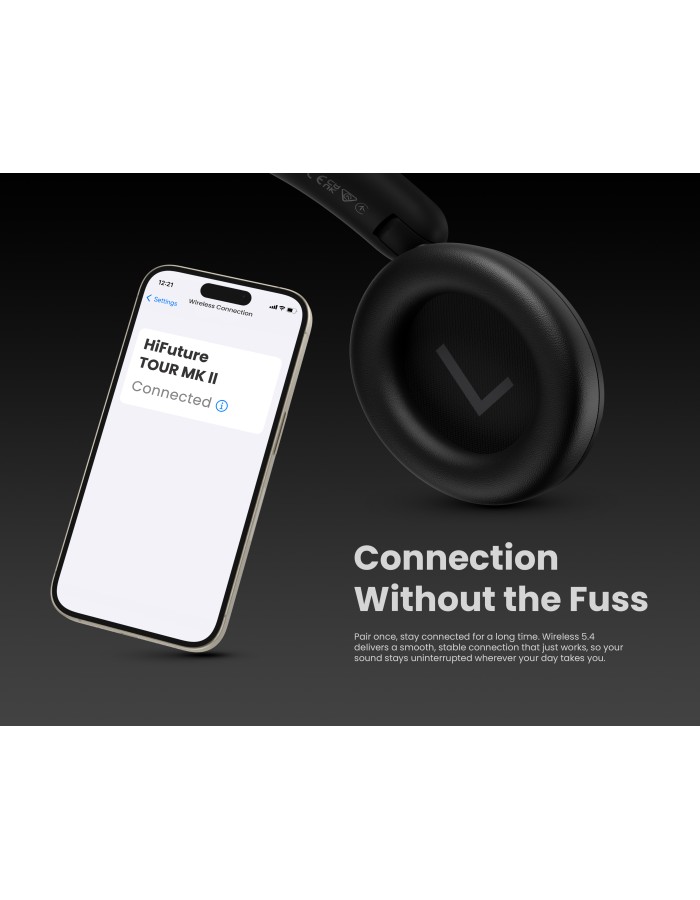 HiFuture Headphones Over Ear FUTURE TOUR MKII Black HiFuture Headphones Over Ear FUTURE TOUR MKII Black