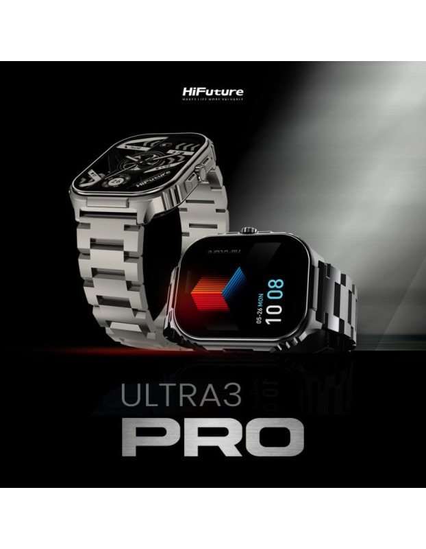 HiFuture Luxury Sport SmartWatch ULTRA 3 Pro Stainless Steel AMOLED Black HiFuture Luxury Sport SmartWatch ULTRA 3 Pro Stainless Steel AMOLED Black