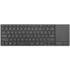 Rii Mini Keyboard Wireless 2.4GHz & Bluetooth with Large Touchpad & Media Keys Stainless Steel RT721