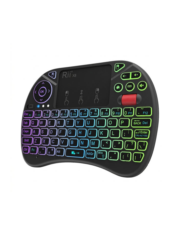 Rii Mini Keyboard Wireless 2.4GHz with Touchpad, Scrollwheel & Media Keys RGB X8 Rii Mini Keyboard Wireless 2.4GHz with Touchpad, Scrollwheel & Media Keys RGB X8