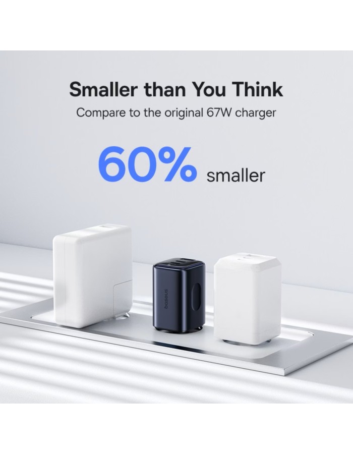 Baseus Charger Wall 67W 2C+U PicoGo AE11 EU Cosmic Black