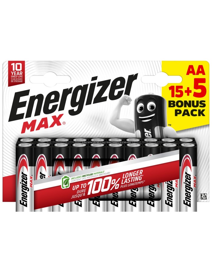 Energizer Batteries Alkaline AA (20pcs) Alkaline MAX