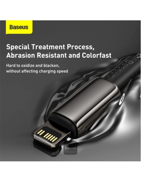 Baseus Cable Lightning to USB-A Tungsten Gold Series Braided 2.0m Black Baseus Cable Lightning to USB-A Tungsten Gold Series Braided 2.0m Black