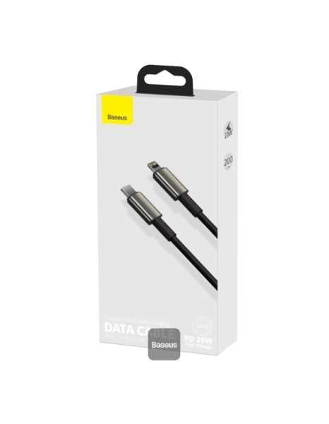 Baseus Cable Lightning to USB-A Tungsten Gold Series Braided 2.0m Black Baseus Cable Lightning to USB-A Tungsten Gold Series Braided 2.0m Black
