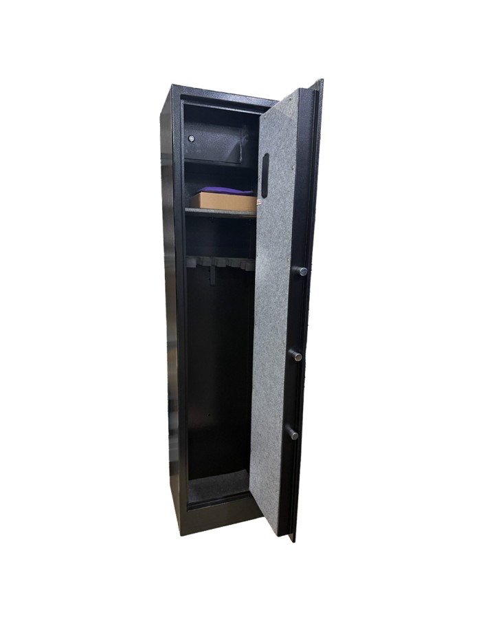 NETPRO Safe Box Gun Cabinet with Fingerprint, Code & Key 145x35x30cm NP-GSB