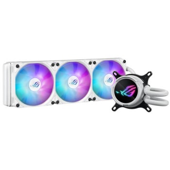 ASUS CPU Liquid Cooler ROG Strix Triple Premium ARGB GEN2 Fans Asetek Gen7 v2 Pump  2.1" IPS LCD Display LC III 360 ARGB LCD White