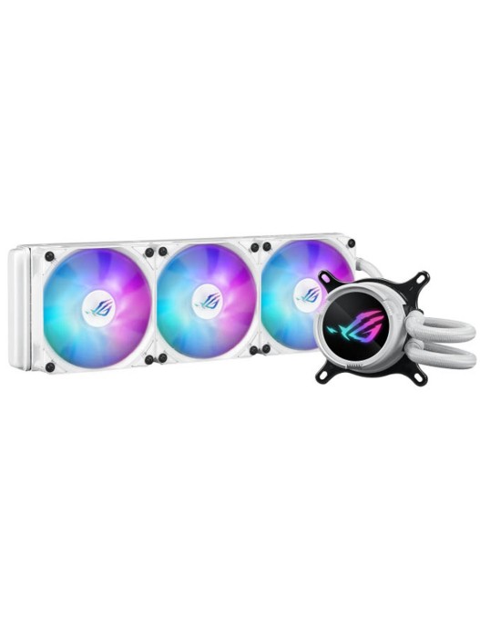 ASUS CPU Liquid Cooler ROG Strix Triple Premium ARGB GEN2 Fans Asetek Gen7 v2 Pump  2.1" IPS LCD Display LC III 360 ARGB LCD White