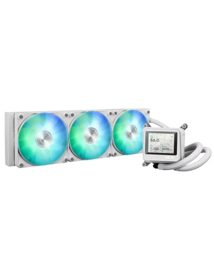 ASUS CPU Liquid Cooler MAX Gaming Triple Daisy-Chained Fans 2.4" IPS Display LC 360 ARGB LCD White ASUS CPU Liquid Cooler MAX Gaming Triple Daisy-Chained Fans 2.4" IPS Display LC 360 ARGB LCD White