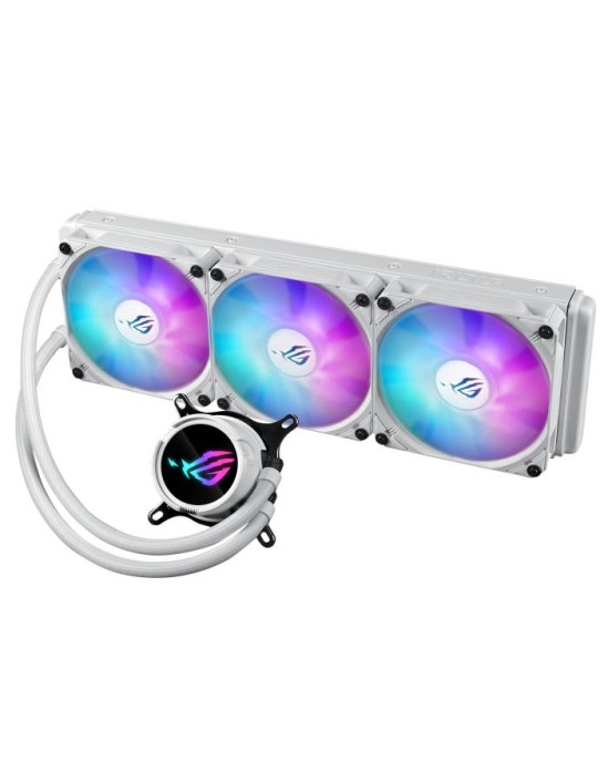 ASUS CPU Liquid Cooler ROG Strix Triple Premium ARGB GEN2 Fans Asetek Gen7 v2 Pump  2.1" IPS LCD Display LC III 360 ARGB LCD White