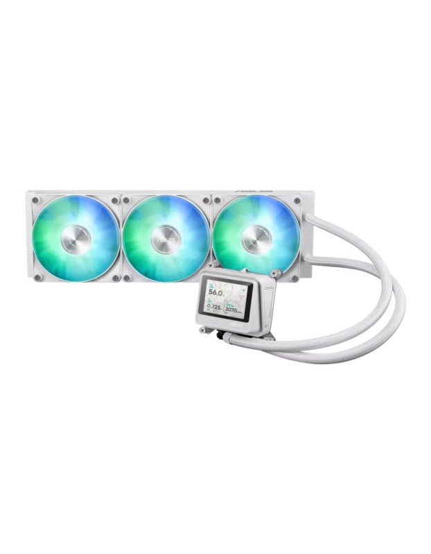 ASUS CPU Liquid Cooler MAX Gaming Triple Daisy-Chained Fans 2.4" IPS Display LC 360 ARGB LCD White ASUS CPU Liquid Cooler MAX Gaming Triple Daisy-Chained Fans 2.4" IPS Display LC 360 ARGB LCD White