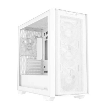 ASUS PC Case Gaming mATX Mesh Front Panel Tempered Glass Side Window 4x Pre-Installed ARGB Fans A21 PLUS White
