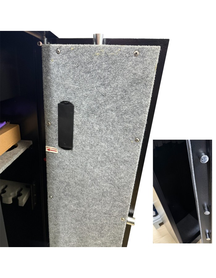 NETPRO Safe Box Gun Cabinet with Fingerprint, Code & Key 145x35x30cm NP-GSB