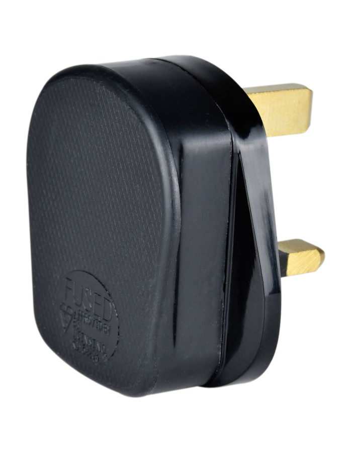Mercury POWER Mains Plug UK 13A Fuse Rubber Black 429.627UK Mercury POWER Mains Plug UK 13A Fuse Rubber Black 429.627UK