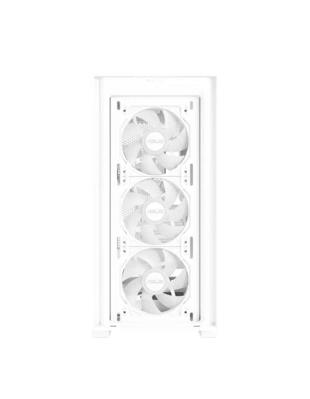 ASUS PC Case Gaming mATX Mesh Front Panel Tempered Glass Side Window 4x Pre-Installed ARGB Fans A21 PLUS White ASUS PC Case Gaming mATX Mesh Front Panel Tempered Glass Side Window 4x Pre-Installed ARGB Fans A21 PLUS White