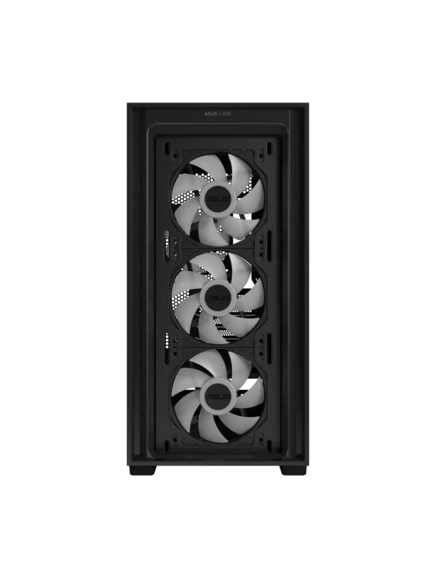 ASUS PC Case Gaming mATX Mesh Front Panel Tempered Glass Side Window 4x Pre-Installed ARGB Fans A21 PLUS Black