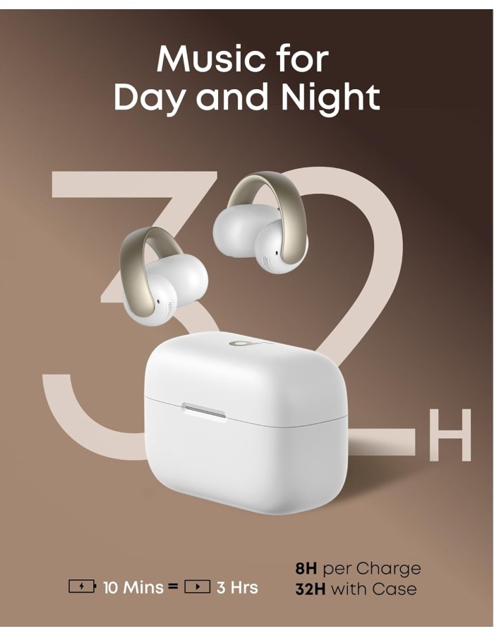 Anker Soundcore TWS Earphones Open Air AeroClip White