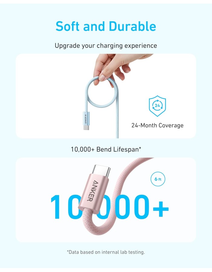 Anker Mobile Cable USB-C to USB-C 240W 1.0m Black Anker Mobile Cable USB-C to USB-C 240W 1.0m Black
