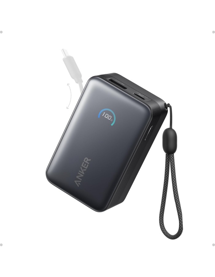 Anker Mobile Powerbank 10000 45W Built-In USB-C Cable Black Anker Mobile Powerbank 10000 45W Built-In USB-C Cable Black