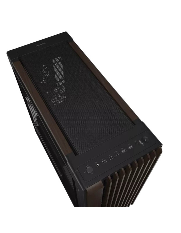 ASUS PC Case ProArt ATX Walnut Wood Front Panel Tempered Glass Side Panel 3x Pre-Installed Fans IR Dust Indicator Type-C PA602 Wood Edition Modern Black TG ASUS PC Case ProArt ATX Walnut Wood Front Panel Tempered Glass Side Panel 3x Pre-Installed Fans IR Dust Indicator Type-C PA602 Wood Edition Modern Black TG
