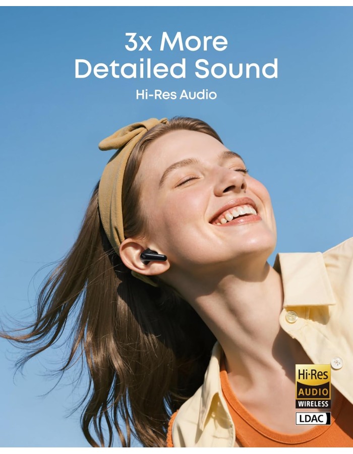 Anker Soundcore TWS Earphones R60i NC HiRes Audio , Translation Earbuds, 50H Playtime White