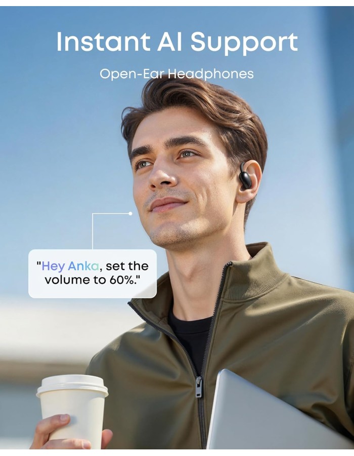 Anker Soundcore TWS Earphones Open Air AeroFit 2 AI Assistant, Hi-Res, 35H Playtime, Black Anker Soundcore TWS Earphones Open Air AeroFit 2 AI Assistant, Hi-Res, 35H Playtime, Black
