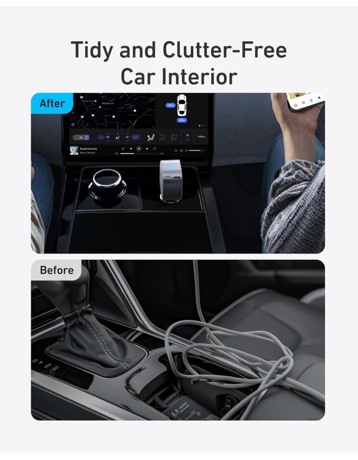 Anker Mobile Charger Car 75W with Built-In Retractable USB-C Cable