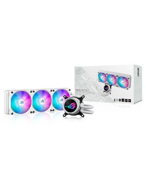 ASUS CPU Liquid Cooler ROG Strix Triple Premium ARGB GEN2 Fans Asetek Gen7 v2 Pump  2.1" IPS LCD Display LC III 360 ARGB LCD White