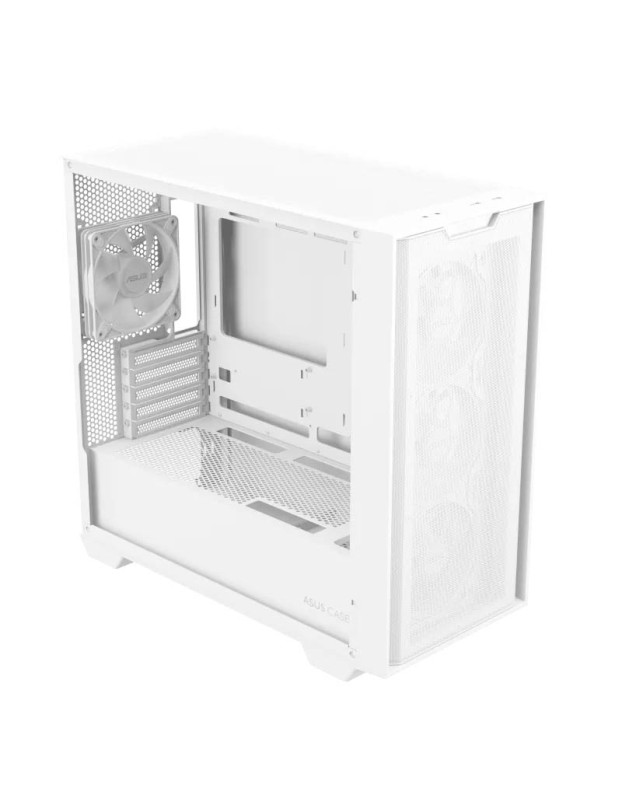 ASUS PC Case Gaming mATX Mesh Front Panel Tempered Glass Side Window 4x Pre-Installed ARGB Fans A21 PLUS White ASUS PC Case Gaming mATX Mesh Front Panel Tempered Glass Side Window 4x Pre-Installed ARGB Fans A21 PLUS White