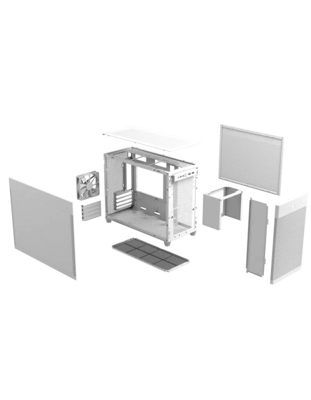 ASUS PC Case Prime mATX Quasi-Filter Mesh Tool-Free Side Panels 1x Pre-Installed Fan USB-C AP201 Mesh White ASUS PC Case Prime mATX Quasi-Filter Mesh Tool-Free Side Panels 1x Pre-Installed Fan USB-C AP201 Mesh White