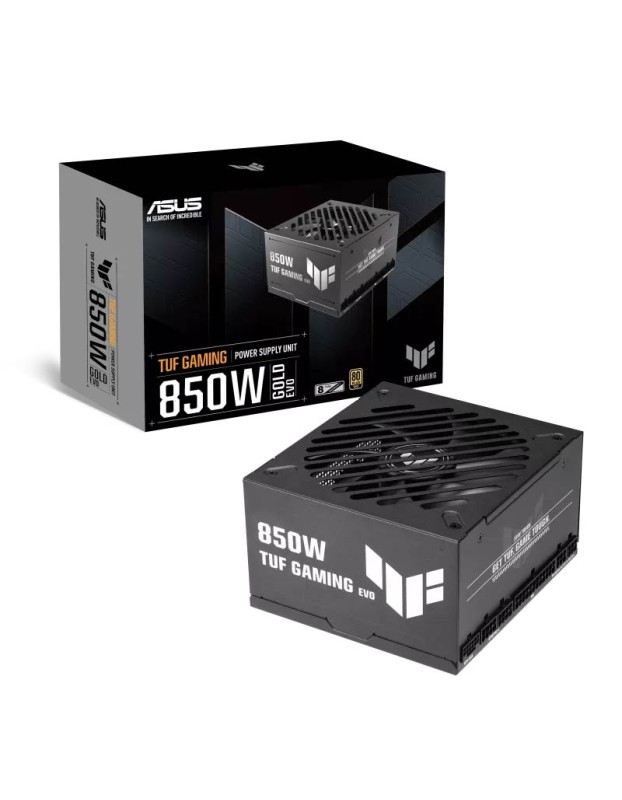 ASUS Power Supply TUF Gaming 80 PLUS Gold Fully Modular ATX 3.1 PCIe 5.1 Military Grade 850W Gold EVO Black