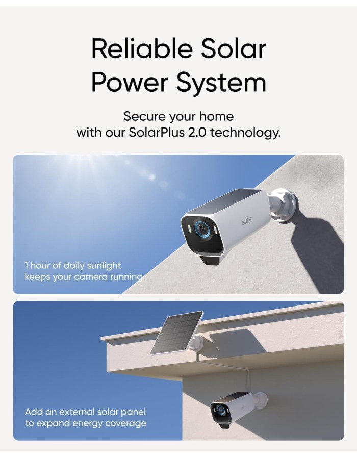 Anker Eufy Security Camera Kit S3 Pro 2 x 4K Bullet + Solar + HB3