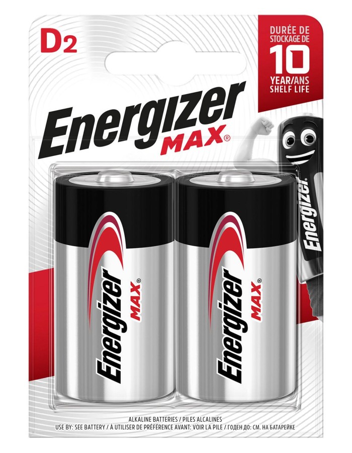 Energizer Batteries Alkaline D (2pcs) Alkaline MAX