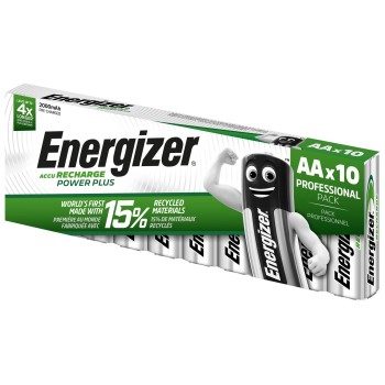 Energizer Batteries Rechargeable AA 2000 mAh (10pcs) Power Plus