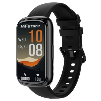 HiFuture EVO2 Black IP68 SmartWatch with Step Count, Heart Rate & Blood Oxygen Monitor